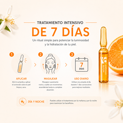 Tratamiento Intensivo de Vitamina C | Ampollas Faciales 7 Días