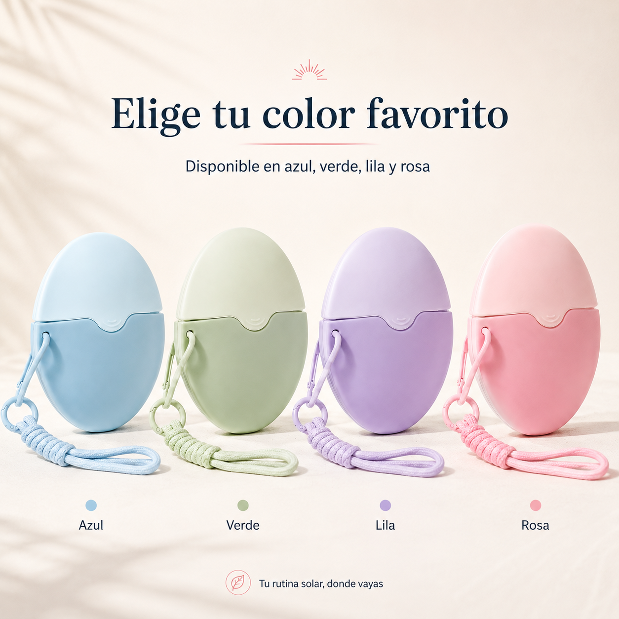 Aplicador de Protector Solar Recargable 55 ml para Niños y Adultos | Esponja Portátil en Colores
