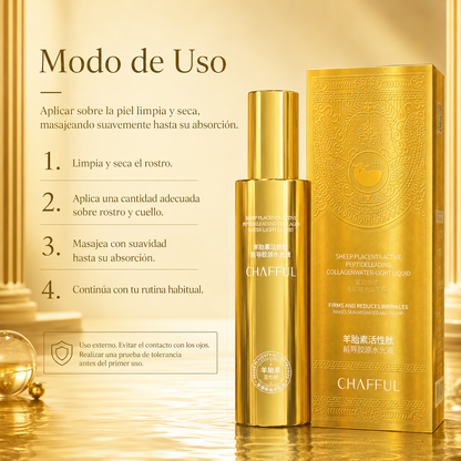 Sérum Facial CHAFFUL con Péptidos Activos, Colágeno y Ácido Hialurónico 100ml – Cuidado Antiedad, Firmeza e Hidratación