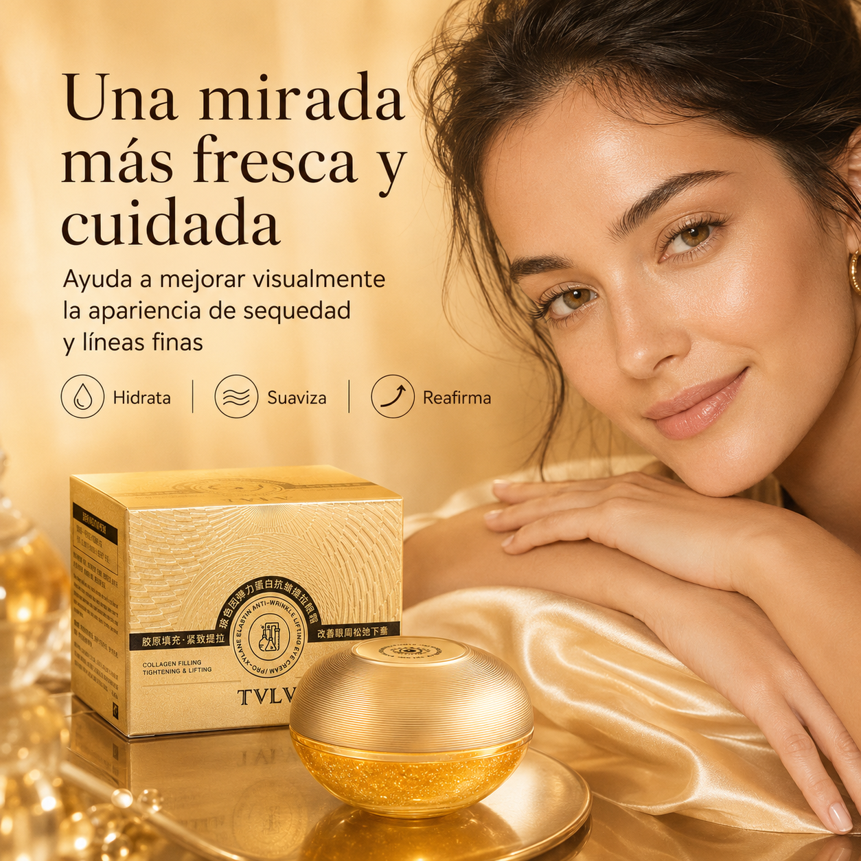 TVLV Contorno de Ojos Reafirmante con Colágeno, Pro-Xylane y Elastina 30g