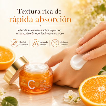 Crema Facial Antioxidante con Vitamina C, Niacinamida y SPF 50