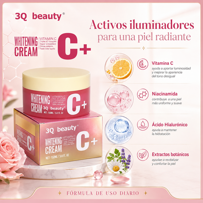 Crema Facial Antioxidante Iluminadora 3Q Beauty con Vitamina C 150 ml | Tono Uniforme, Hidratación y Glow Saludable