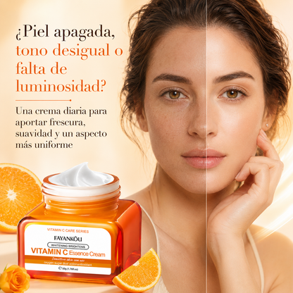 Crema Facial FAYANKOU con Vitamina C 50g | Hidratación, Luminosidad y Tono Uniforme