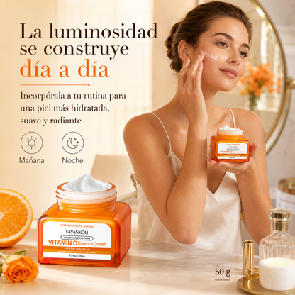 Crema Facial FAYANKOU con Vitamina C 50g | Hidratación, Luminosidad y Tono Uniforme