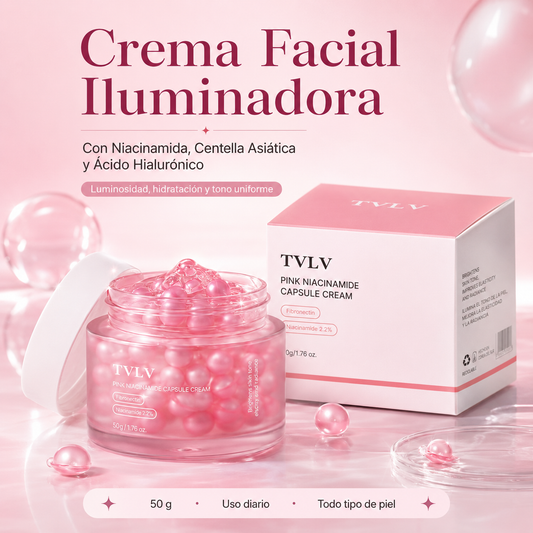 Crema Facial Iluminadora con Centella Asiática, Niacinamida y Ácido Hialurónico