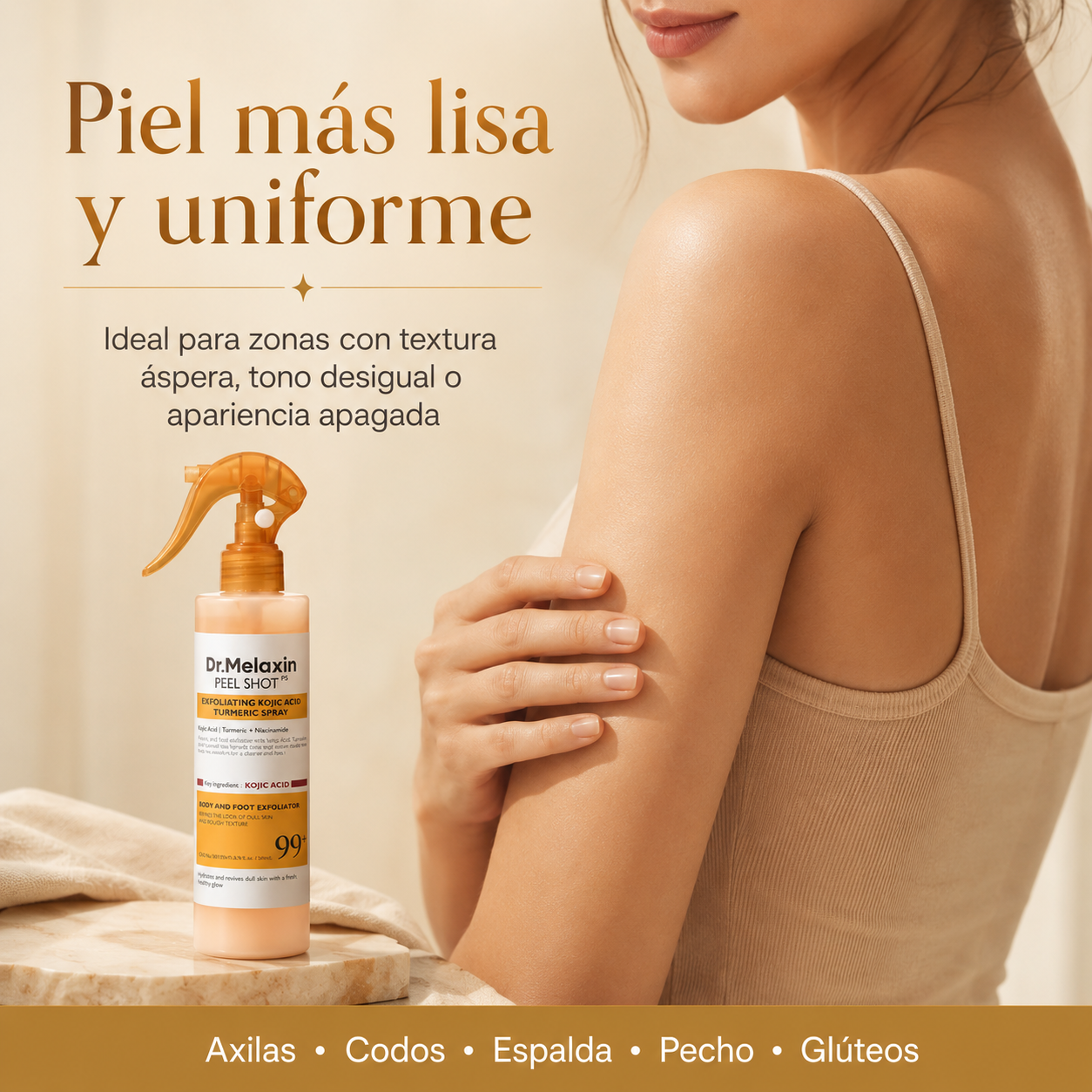Dr. Melaxin Peel Shot Spray Exfoliante de Ácido Kójico y Cúrcuma