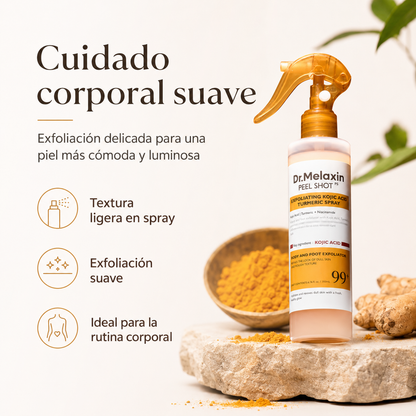 Dr. Melaxin Peel Shot Spray Exfoliante de Ácido Kójico y Cúrcuma