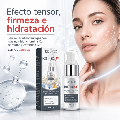 EELHOE Botox Up Sérum Facial Antiarrugas 30 g | Efecto Tensor, Niacinamida, Vitamina C y Péptidos