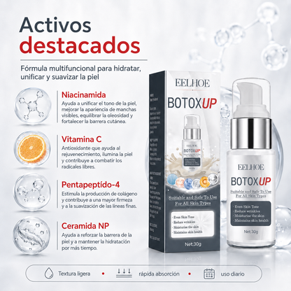 EELHOE Botox Up Sérum Facial Antiarrugas 30 g | Efecto Tensor, Niacinamida, Vitamina C y Péptidos