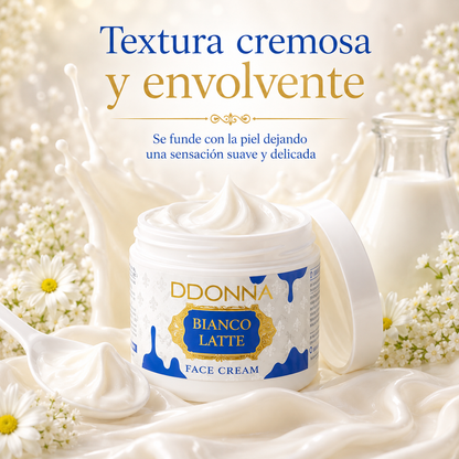 Crema Facial Hidratante D’DONNA Bianco Latte 110 ml | Textura Cremosa, Piel Suave y Aroma Lactado