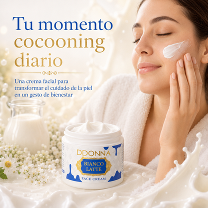 Crema Facial Hidratante D’DONNA Bianco Latte 110 ml | Textura Cremosa, Piel Suave y Aroma Lactado