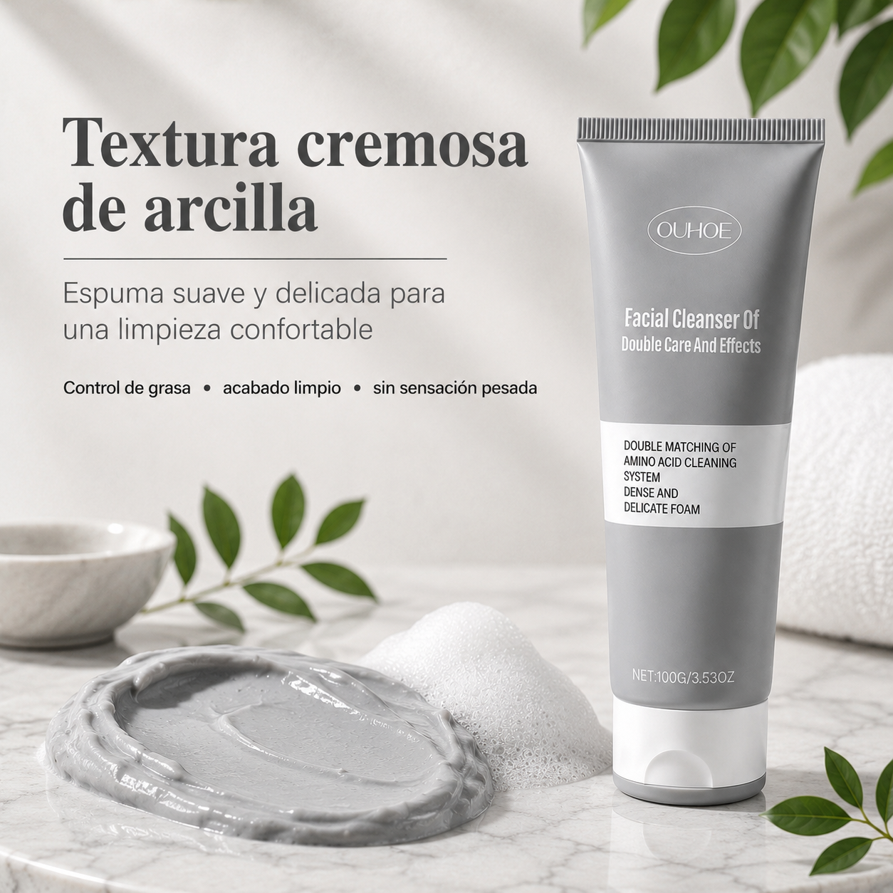 Gel Limpiador Facial con Arcilla OUHOE 100 g
