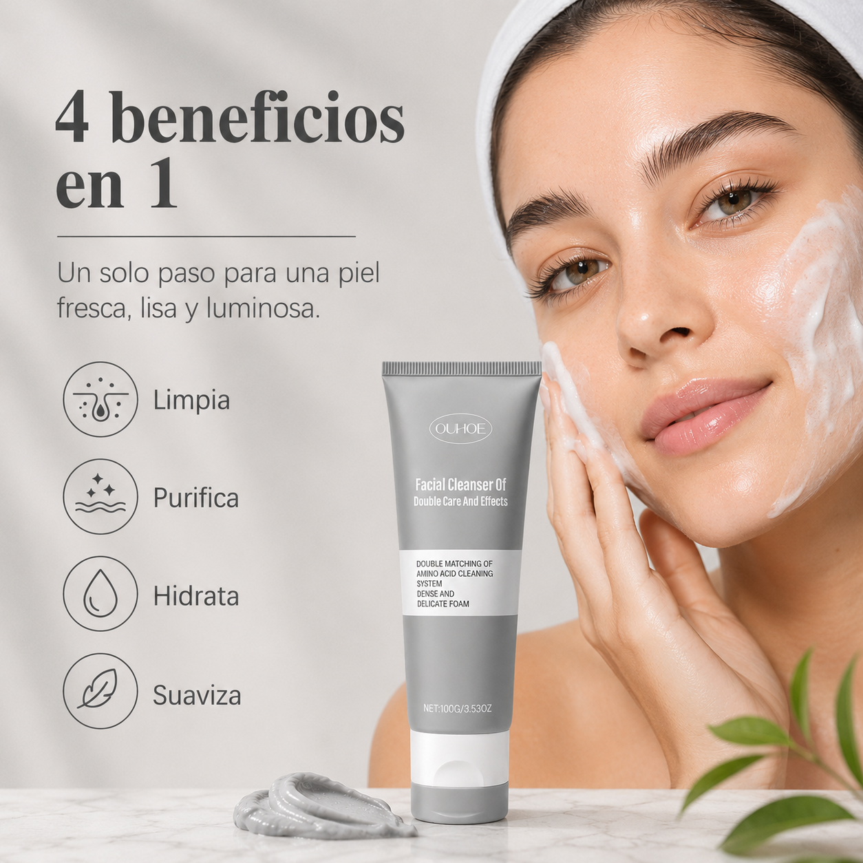 Gel Limpiador Facial con Arcilla OUHOE 100 g