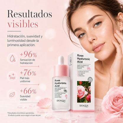 Hidratante de Rosa con Ácido Hialurónico 30 ml | Piel Suave y Luminosa
