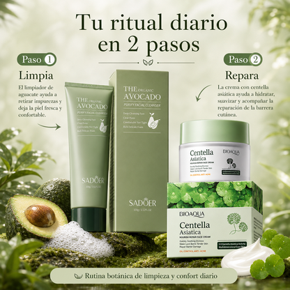 Kit Facial Aguacate & Centella Asiática – Limpieza, Hidratación y Confort