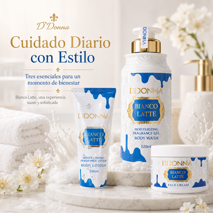 Kit D’DONNA Bianco Latte | Ritual Gourmand de Limpieza, Hidratación y Suavidad
