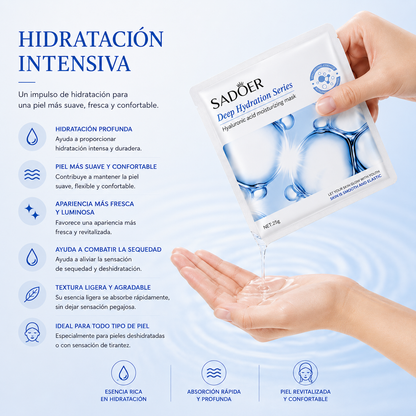 Mascarilla Facial de Ácido Hialurónico | Hidratación Intensiva