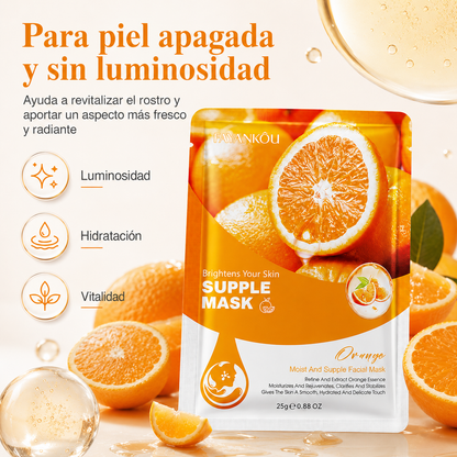 Mascarilla Facial Iluminadora de Naranja Fayankou 25g | Vitamina C Estabilizada, Niacinamida e Hialuronato