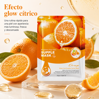 Mascarilla Facial Iluminadora de Naranja Fayankou 25g | Vitamina C Estabilizada, Niacinamida e Hialuronato