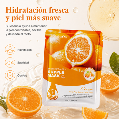 Mascarilla Facial Iluminadora de Naranja Fayankou 25g | Vitamina C Estabilizada, Niacinamida e Hialuronato