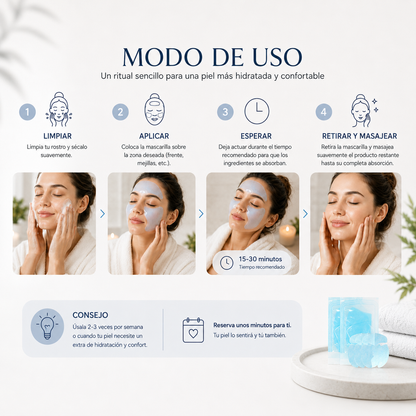 Mascarilla Facial Hidratante con Colágeno | Pack 3 Unidades