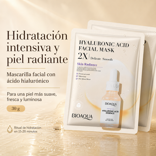 Mascarilla Facial de Ácido Hialurónico 30 g | Hidratación Intensiva y Efecto Piel Radiante