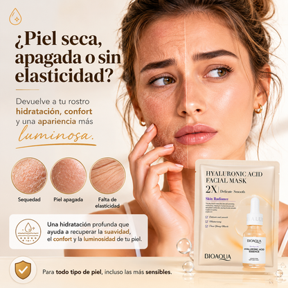 Mascarilla Facial de Ácido Hialurónico 30 g | Hidratación Intensiva y Efecto Piel Radiante