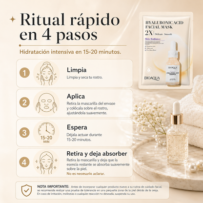 Mascarilla Facial de Ácido Hialurónico 30 g | Hidratación Intensiva y Efecto Piel Radiante