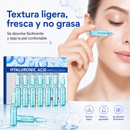 Sérum Facial en Ampollas con Ácido Hialurónico SADOER 7x2ml | Hidratación Intensiva, Piel Suave y Aspecto Luminoso