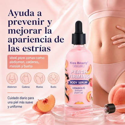 Serum Corporal Reafirmante Kiss Beauty Peach Firming 100 ml | Vitamina C y Durazno para Estrías, Elasticidad y Piel Más Firme