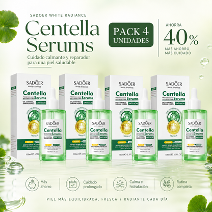 SADOER Sérum de Centella Asiática 100 ml con Vitamina B5, Ácido Hialurónico y Alantoína – Hidratación, Calma, Poros Visibles y Barrera Cutánea