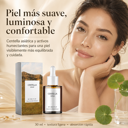 Sérum Facial de Centella Asiática con Niacinamida y Ácido Hialurónico – Hidratación, Calma y Barrera Cutánea, 30 ml