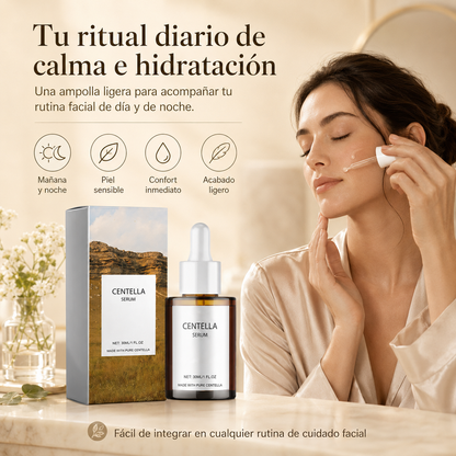 Sérum Facial de Centella Asiática con Niacinamida y Ácido Hialurónico – Hidratación, Calma y Barrera Cutánea, 30 ml