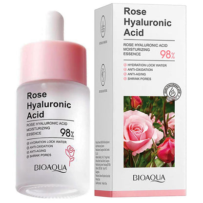 Hidratante de Rosa con Ácido Hialurónico 30 ml | Piel Suave y Luminosa