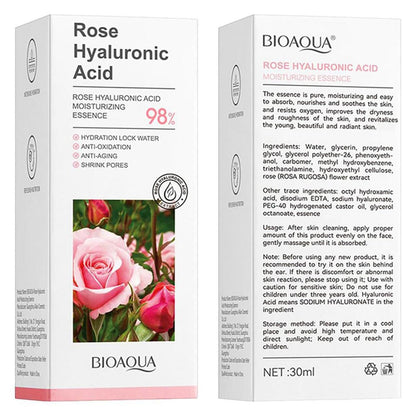 Hidratante de Rosa con Ácido Hialurónico 30 ml | Piel Suave y Luminosa